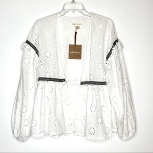 White Eyelet Women's Top